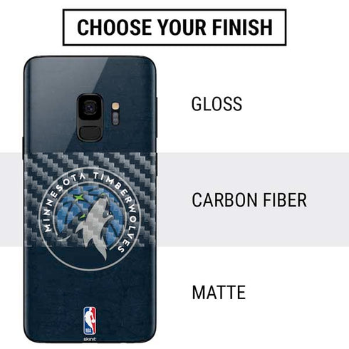 NBA Minnesota Timberwolves Distressed Galaxy S9 Skin
